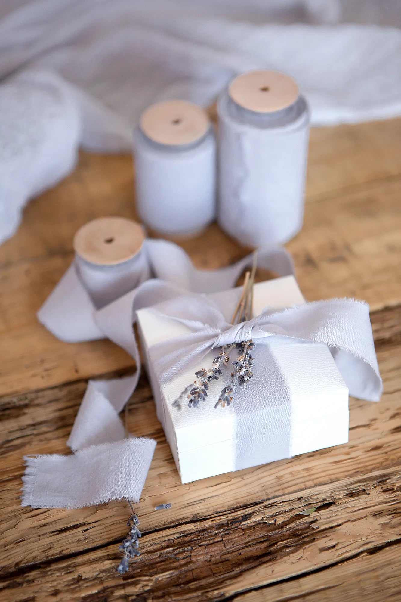 lavender gift wrapping ribbon