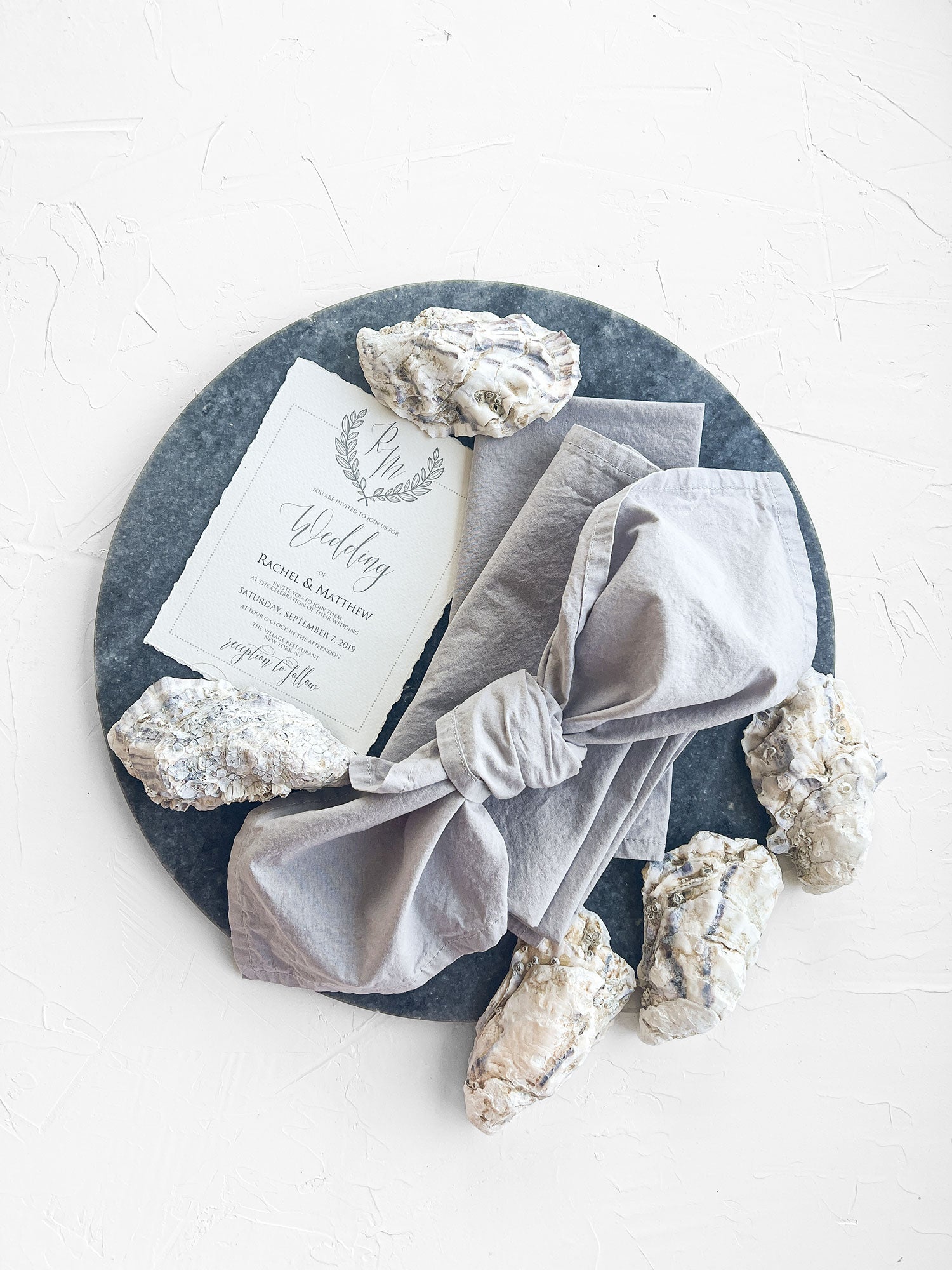 Light grey cotton cloth handmade napkins set 4