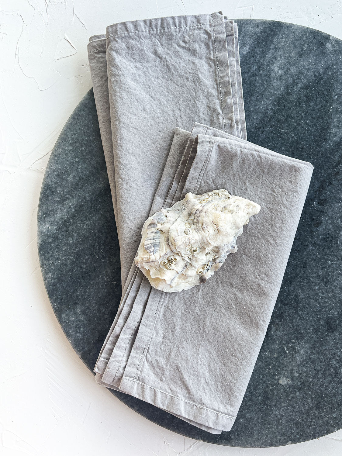 Light grey hand dyed cotton napkins