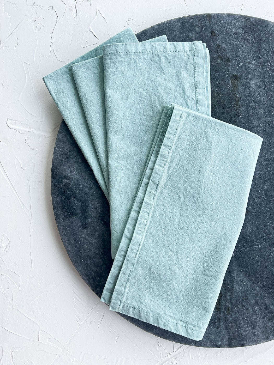 Dusty sage cotton cloth napkins set 4